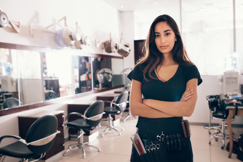 hairdresser at the salon