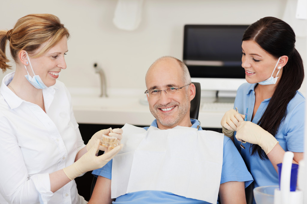 man having a dental check up